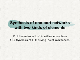 Chapter11 Synthesis of one-port networks with two kinds of