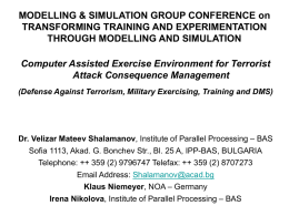 MODELLING & SIMULATION GROUP CONFERENCE on …