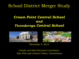 School District Merger Study Barker Central School and