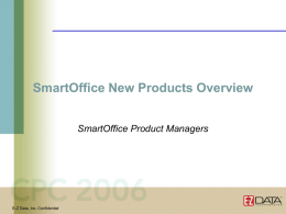 SmartOffice New Products Overview - E