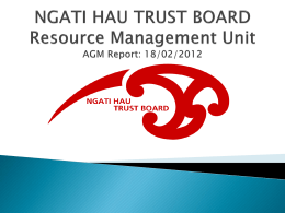 NGATI HAU TRUST BOARD Resource Management Unit
