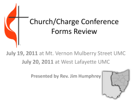 Charge Conference Forms Review