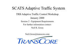 SCATS Adaptive Traffic System
