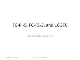 FS-3 needs from PI