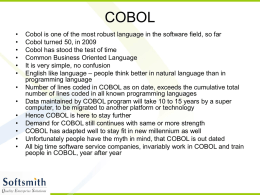 COBOL - Softsmith – Offshore Testing Services