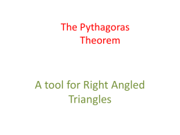 The Pythagorean Theorem