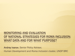 National strategies for Roma Inclusion – the role of data