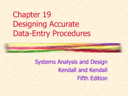 Chapter 19 Designing Accurate Data