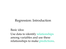 Regression : Data Analysis