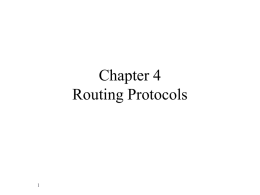 Chapter 4 Routing Protocols - National Tsing Hua University