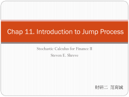 Chap 11. Introduction to Jump Process - Tian