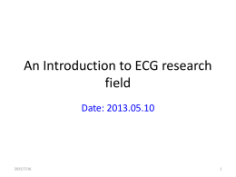 An Introduction to ECG research field