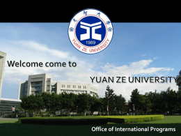 PowerPoint 簡報 - Yuan Ze University