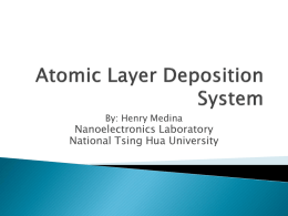 Atomic Layer Deposition System - 清華大學電機系