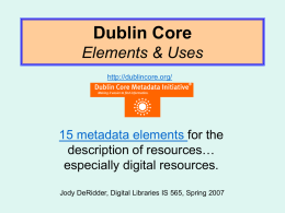 Dublin Core Elements & Uses