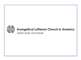 Ecumenical Relations - Evangelical Lutheran Church in America