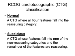 RCOG cardiotocographic (CTG) classification