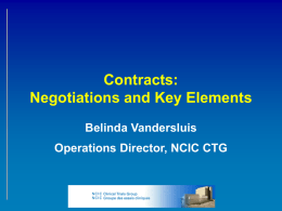 Contracts: Negotiations and Key Elements