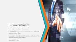 E-Government - ICMA: Leaders at the Core of Better