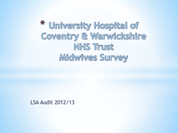 Burton Hospitals NHS Foundation Trust Midwives Survey