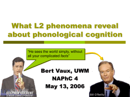 L2 phonology