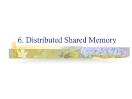 6. Distributed Shared Memory