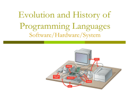 Evolution and History of Programming Languages Software