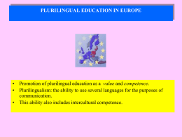 BILINGUAL AND PLURILINGUAL EDUCATION IN THE …