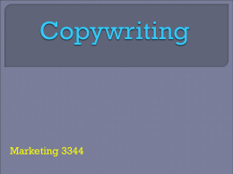 Copywriting - Southern Methodist University