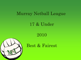 Murray Netball League Inc 13 & Under 2006 Best & Fairest