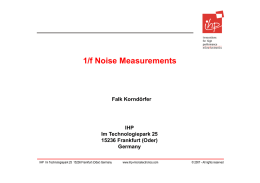 1/f Noise Measurements - MOS-AK