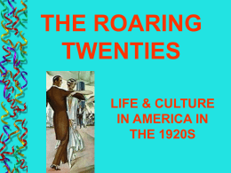 THE ROARING TWENTIES - My American History Class