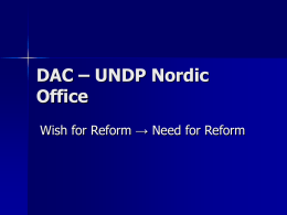 DAC – UNDP Nordic Office