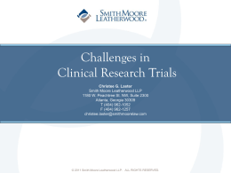 Challenges in Clinical Research Trials