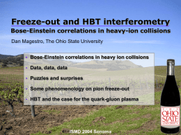 Freeze-out and HBT interferometry