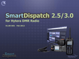 SmartDispatch 2.5/3.0 for Hytera DMR Radios