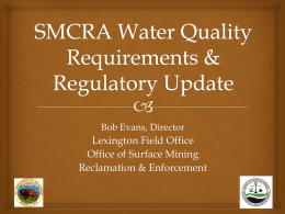 Water Quality Considerations in SMCRA