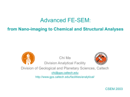 Advanced FE-SEM: from nano-imaging to chemical and