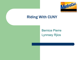 Riding With CUNY