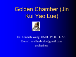 Jin Kui Yao Lui - American Institute of Acupuncture