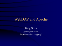 WebDAV and Apache