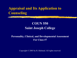Applied Research Methods for Counselors
