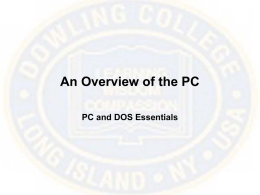 An Overview of the PC
