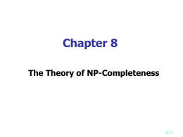 chap 3 The Theory of NP