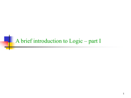 Logic - Decision Procedures