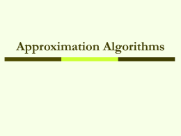 Approximate Algorithms