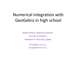 Numerical integration with GeoGebra in high school