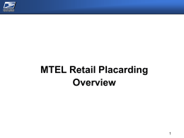 MTEL Retail Placarding Overview 2