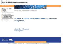 A design approach for business model innovation and IT