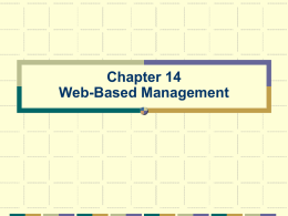 Chapter 14 Web-Based Management